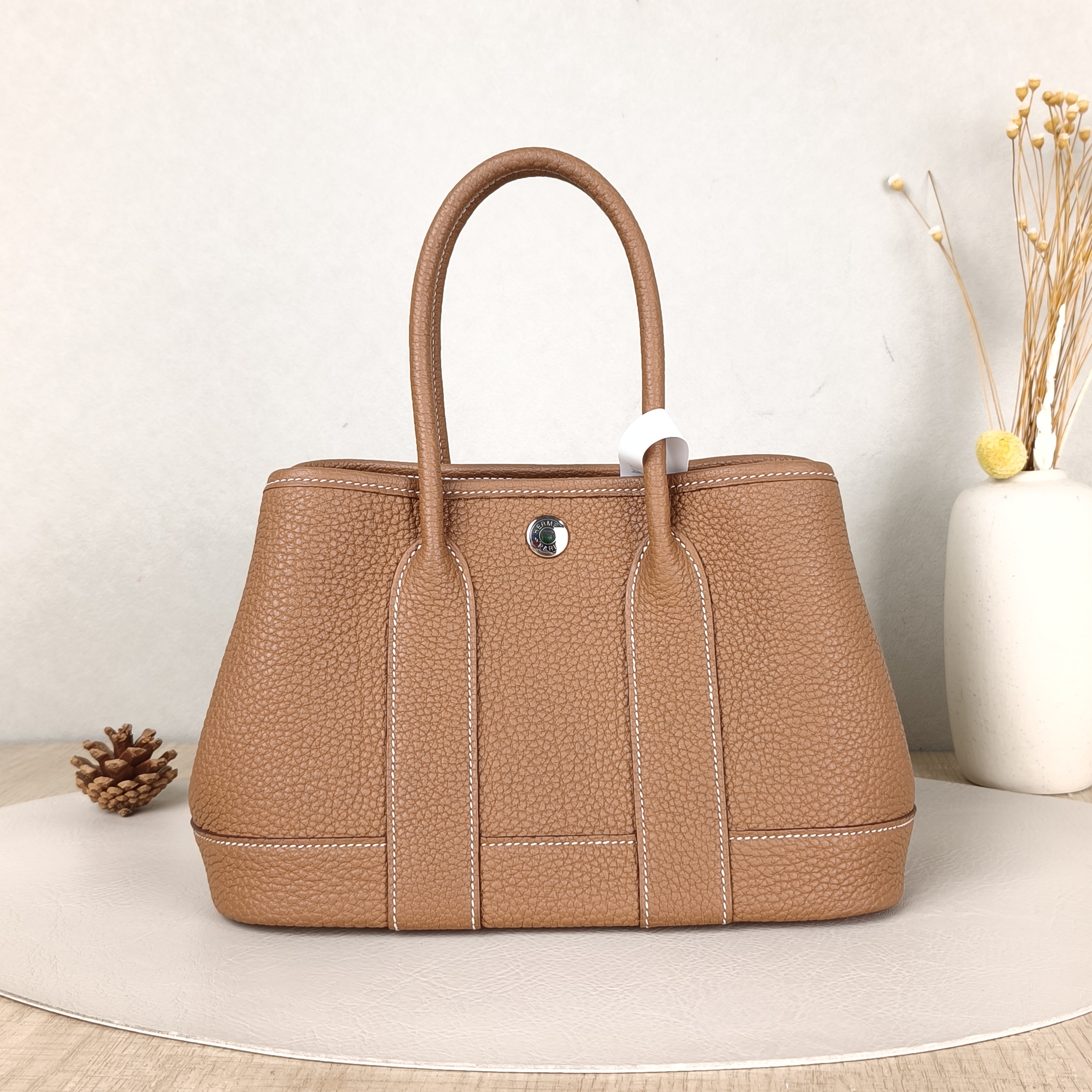 Hermès Top Handle Bag Neo Garden 23 Mini37 Brown Negonda Calfskinmini23 × 10 × 16 cm