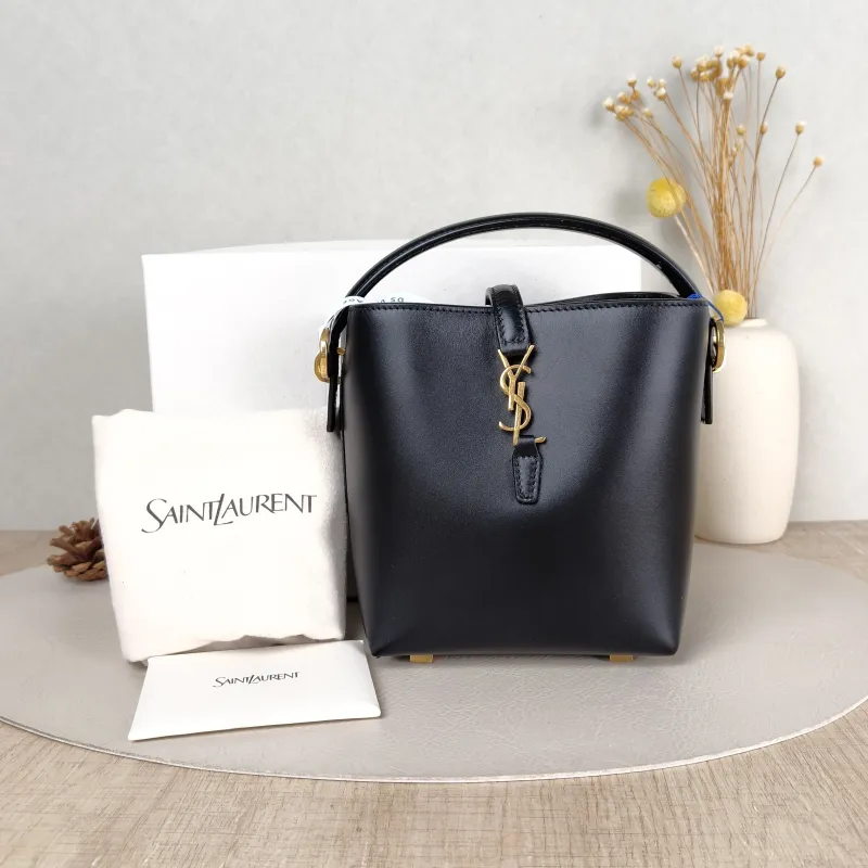 SAINT LAURENT Shoulder Bag LE 37 Black Calfskin Mini 13 × 6 × 15 cm — cover view 4 of 6