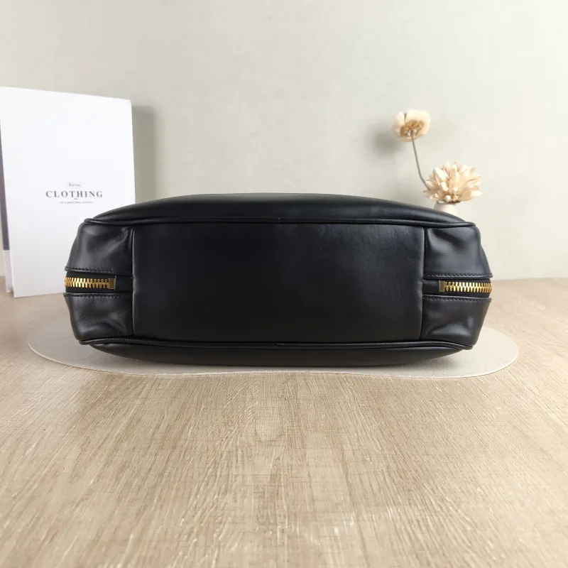 Miumiu Top Handle Bag Beau Black Calfskin Large 34 × 10 × 23 cm — cover view 3 of 5