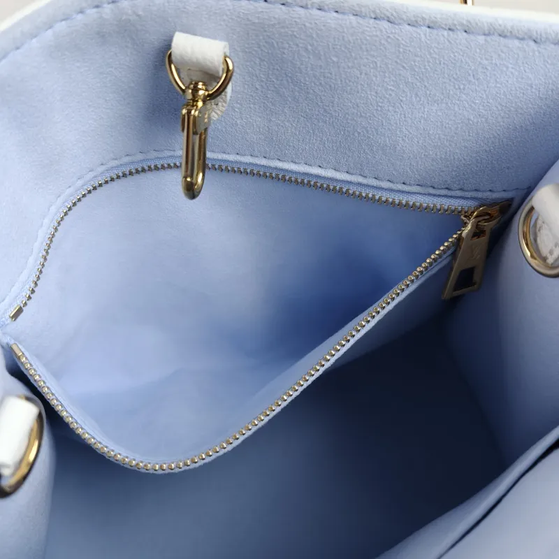 Louis Vuitton Shoulder Bag Onthego White · Blue Monogram Empreinte Embossed Calfskin Small 25 × 11.5 × 19 cm — detail view 3 of 11