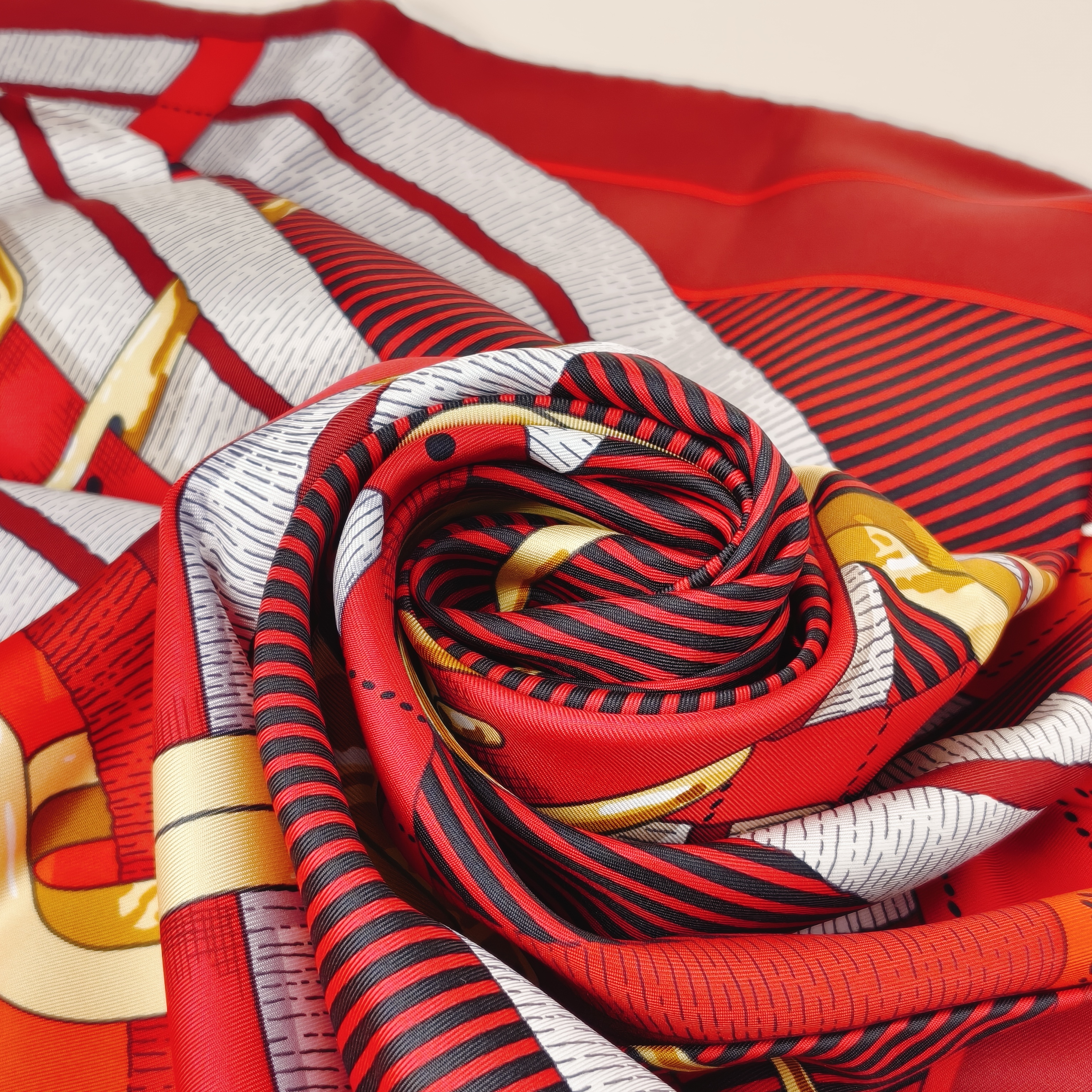 Hermès Red Silk One Size90*90 — cover view 9 of 9