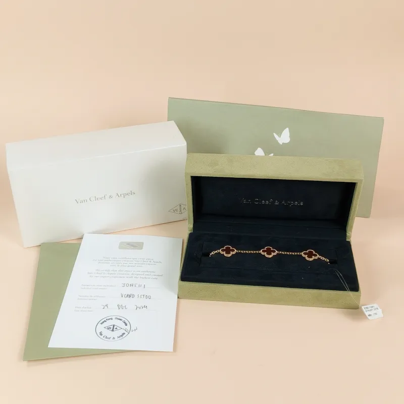 Van Cleef & Arpels Bracelet Alhambra Alhambra Collection Five-Motif Bracelet 18KY ellow Gold Vintage Small 19cm — cover view 7 of 8