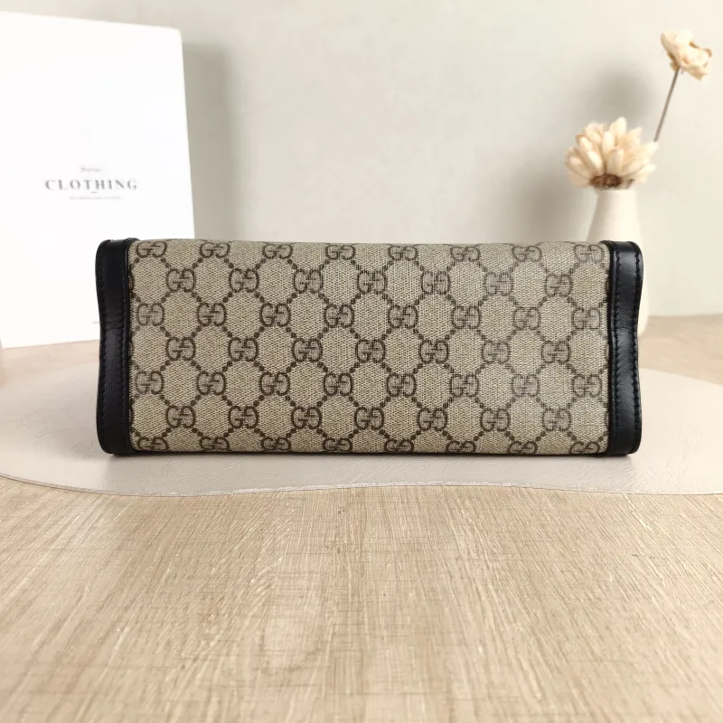 GUCCI Shoulder Bag Padlock Tote Black Monogram PVC Medium 26 × 10 × 18 cm — cover view 5 of 5