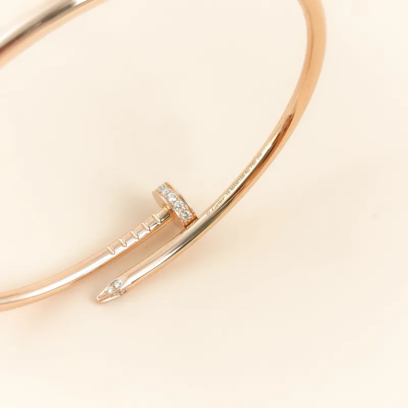 CARTIER Bangle Juste un Clou Bangle Rose Gold Diamond18KR ose Gold Small Edition 16 — cover view 3 of 7