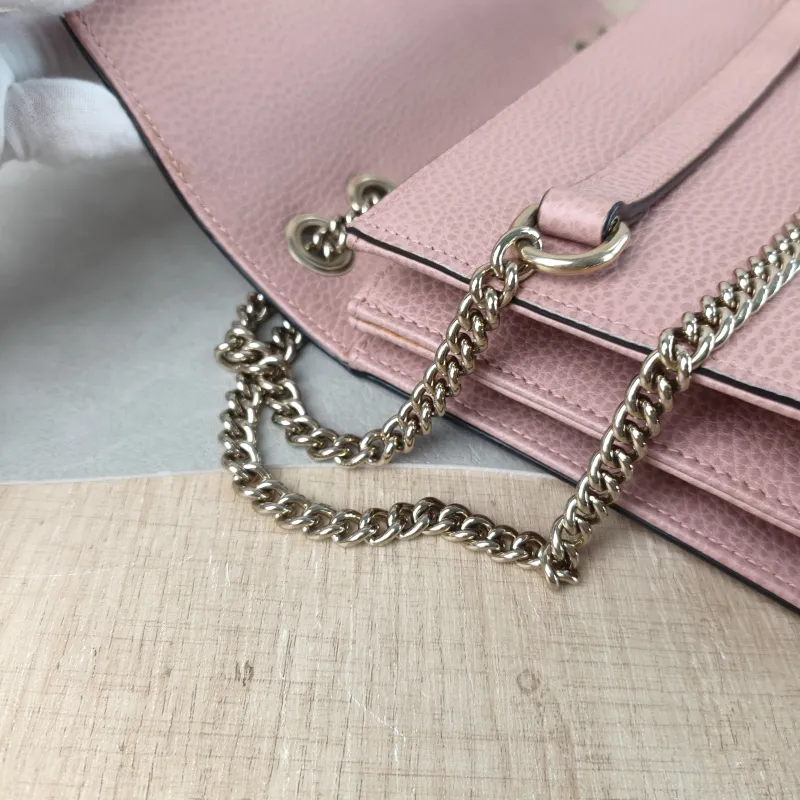 GUCCI Crossbody Bag Collection Crossbody Bag Pink Calfskin 28 × 7 × 18 cm — detail view 10 of 13
