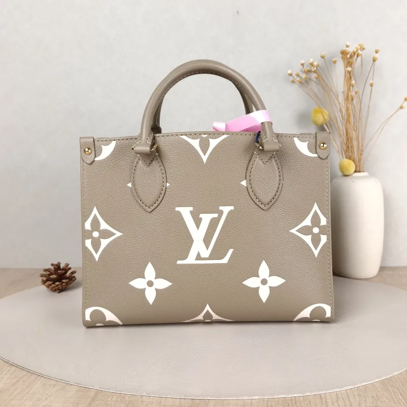 Louis Vuitton Top Handle Bag Onthego Monogram Empreinte Embossed Calfskin Small 25 × 11.5 × 19 cm