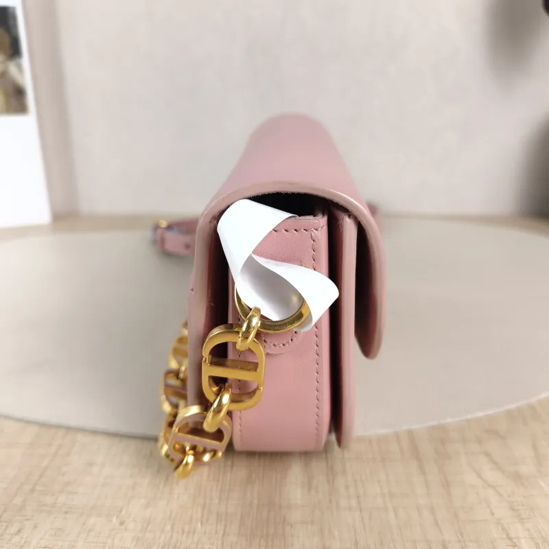 DIOR Crossbody Bag 30Montaigne 30 Avenue Pink Calfskin One Size 18 × 4.5 × 10 cm — detail view 4 of 12