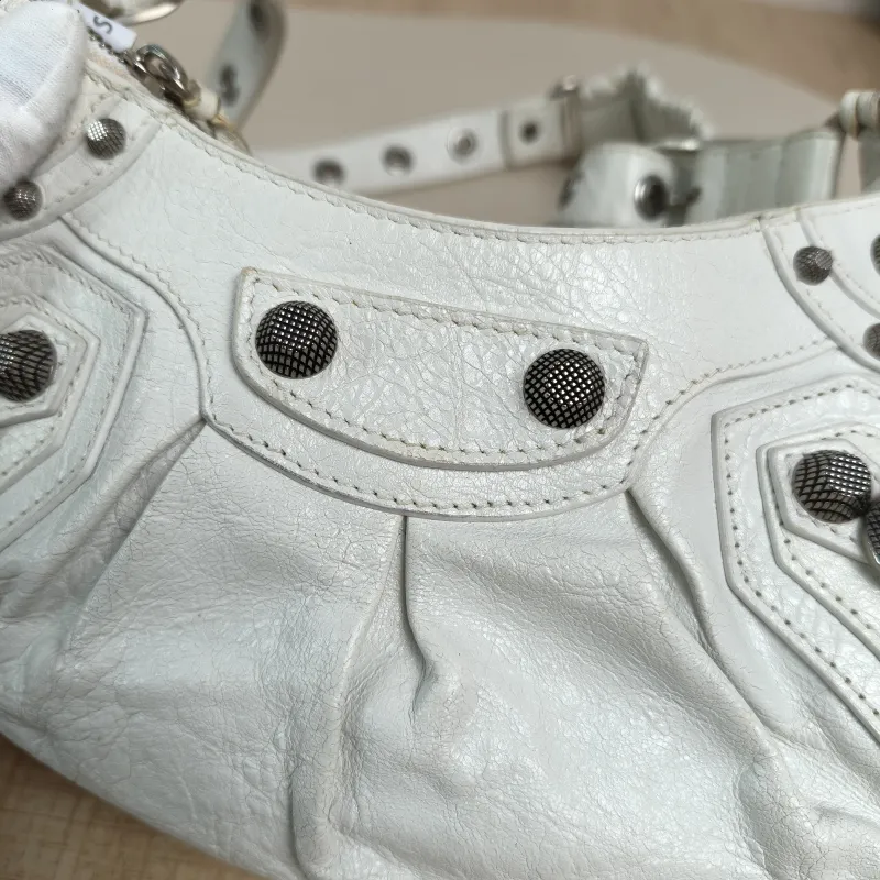 BALENCIAGA Crossbody Bag LE CAGOLE White Lambskin XS26 × 7 × 16 cm — detail view 11 of 13