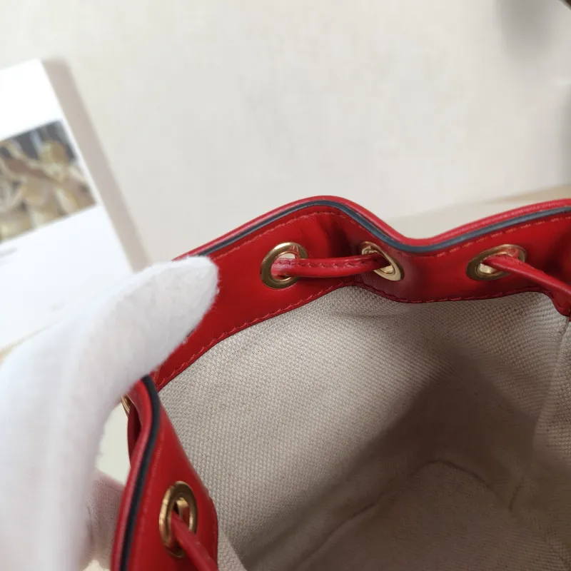 Miumiu Backpack Backpack Red Calfskin Mini 14 × 10 × 17 cm — detail view 2 of 12