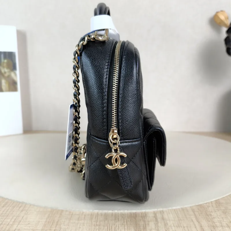 Chanel Backpack mini Backpack Collection Black Grained Calfskin One Size13 × 9 × 18 cm — detail view 11 of 13