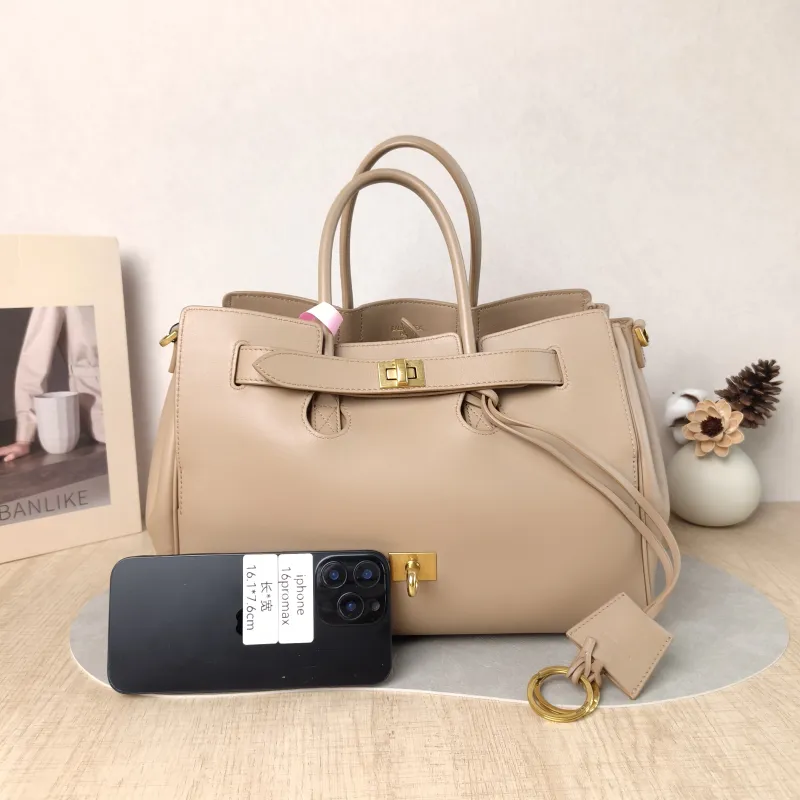 BALENCIAGA Top Handle Bag Bel air Calfskin Small 30 × 12 × 20.5 cm — cover view 4 of 5