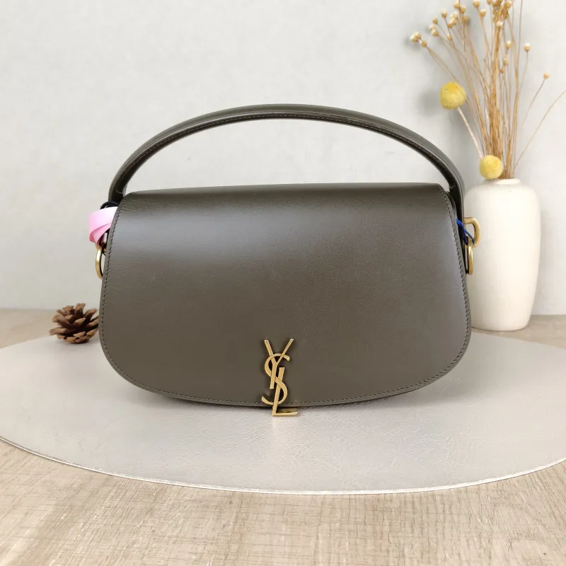 SAINT LAURENT Shoulder Bag VOLTAIRE Calfskin 24 × 6 × 14 cm