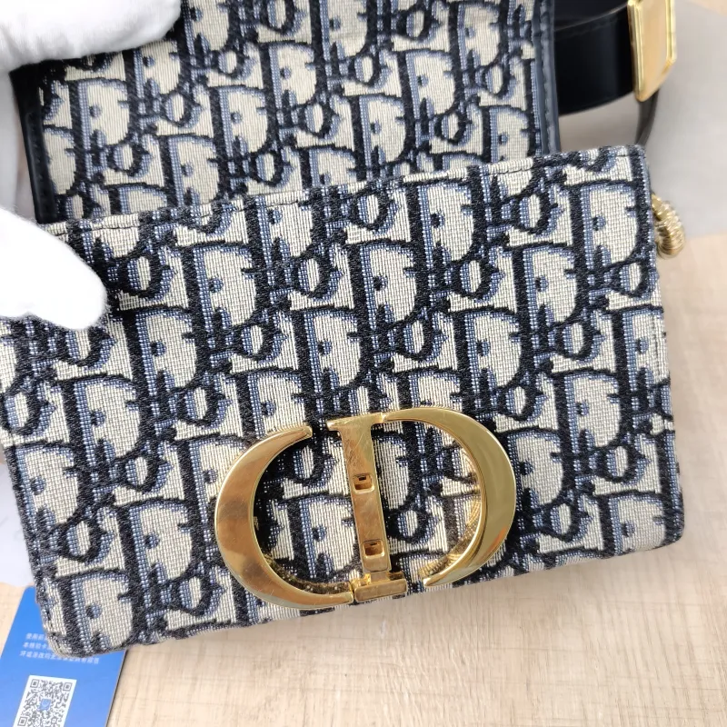 DIOR Crossbody Bag 30Montaigne 30 Box Box Blue Canvas Mini 17.5 × 5 × 11.5 cm — detail view 2 of 11