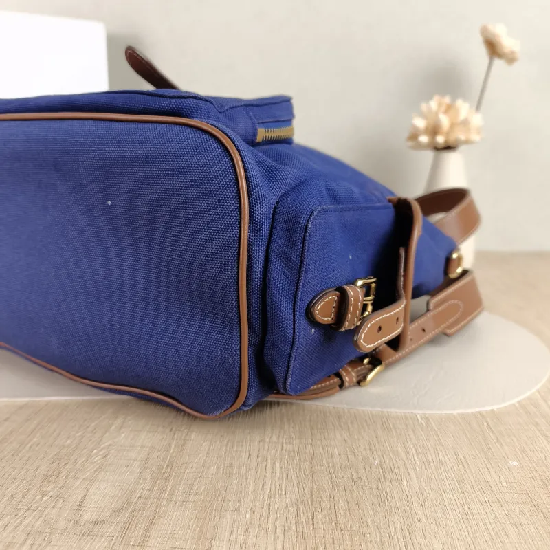 Miumiu Backpack Backpack Blue Canvas Large 25 × 12.5 × 29.5 cm — detail view 11 of 11