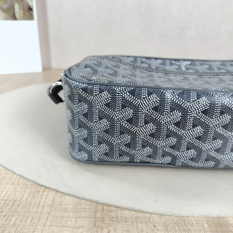 GOYARD Crossbody Bag Cap Vert Camera Bag Grey PVC Small 22 × 6.5 × 13 cm — detail view 7 of 10