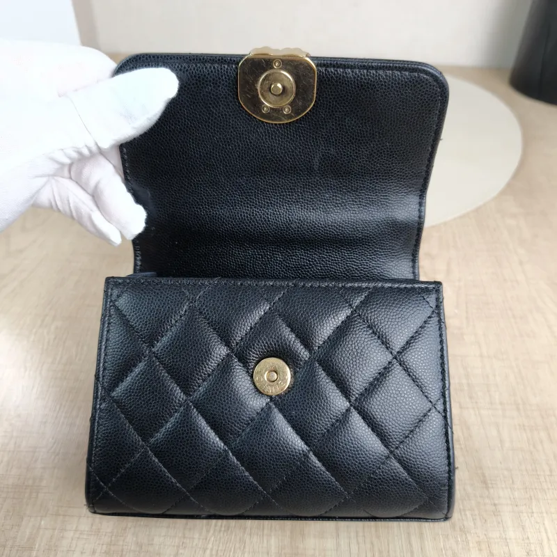 Chanel Crossbody Bag kelly Black Grained Calfskinnano15 × 5 × 11 cm — detail view 5 of 13