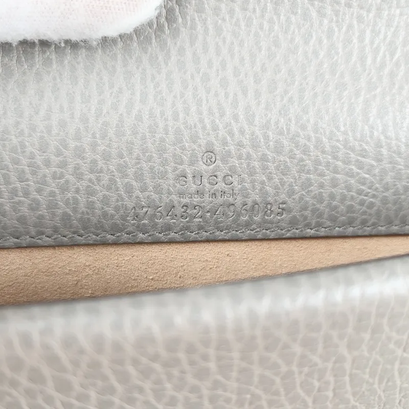 GUCCI Crossbody Bag Dionysus Grey Calfskin Mini 16.5 × 4.5 × 10 cm — detail view 1 of 14