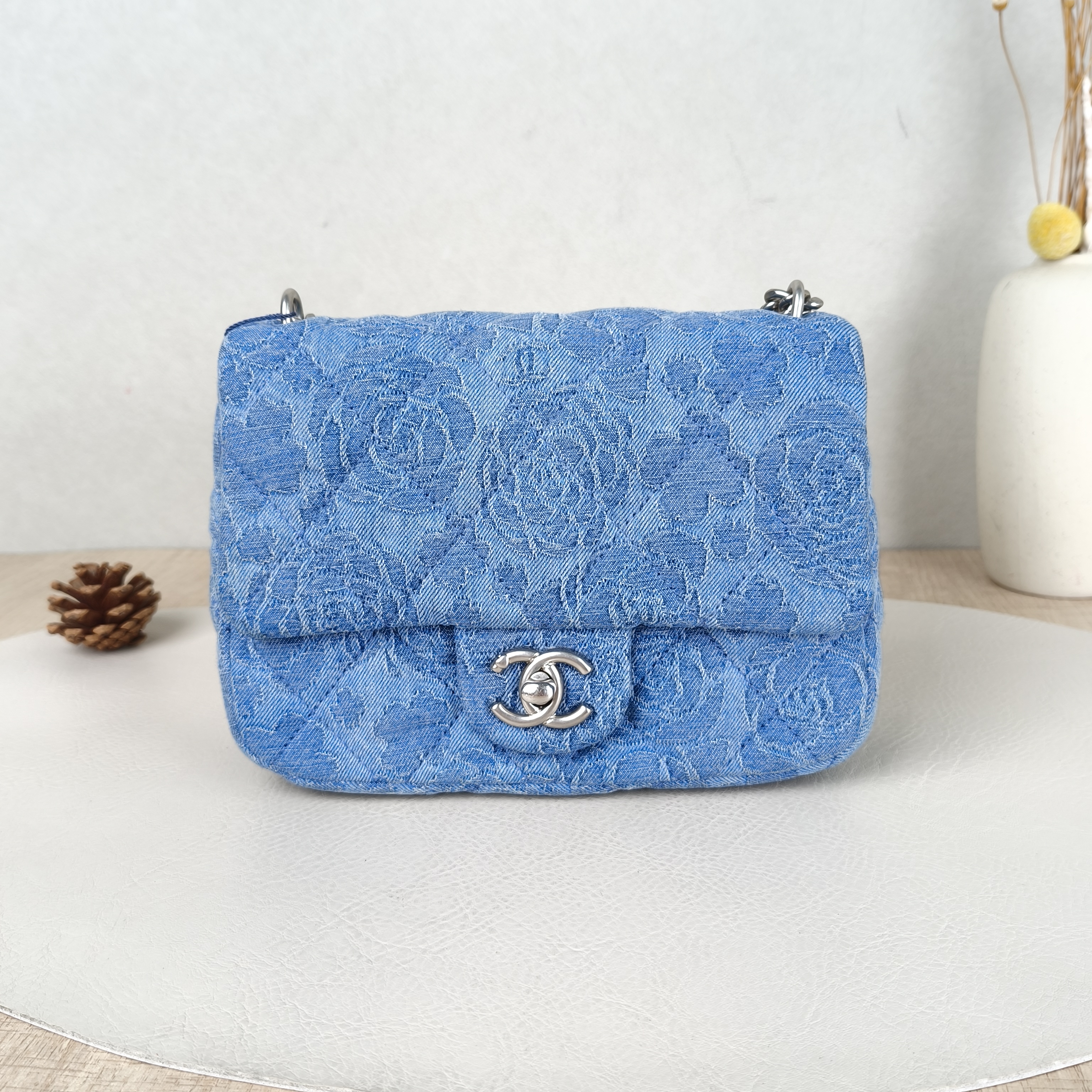 Chanel Crossbody Bag23p Blue One Size20 × 8 × 14 cm