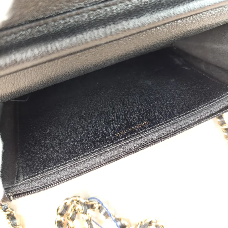 Chanel Crossbody Bag Classic Flap WOC CF WOCWOC Bag Black Calfskinmini19.2 × 3.5 × 12.3 cm — detail view 1 of 12