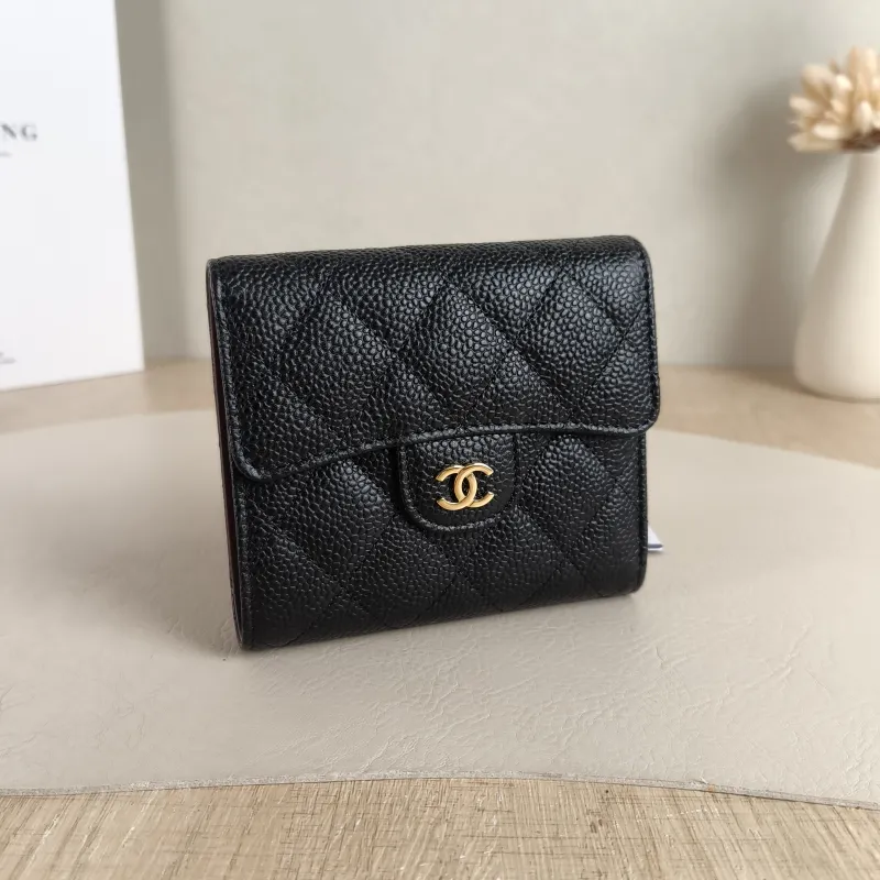 Chanel Wallet Wallet Black with Gold-Tone Hardware Grained Calfskin Mini 11.5 × 2.5 × 10 cm 23 — cover view 3 of 5