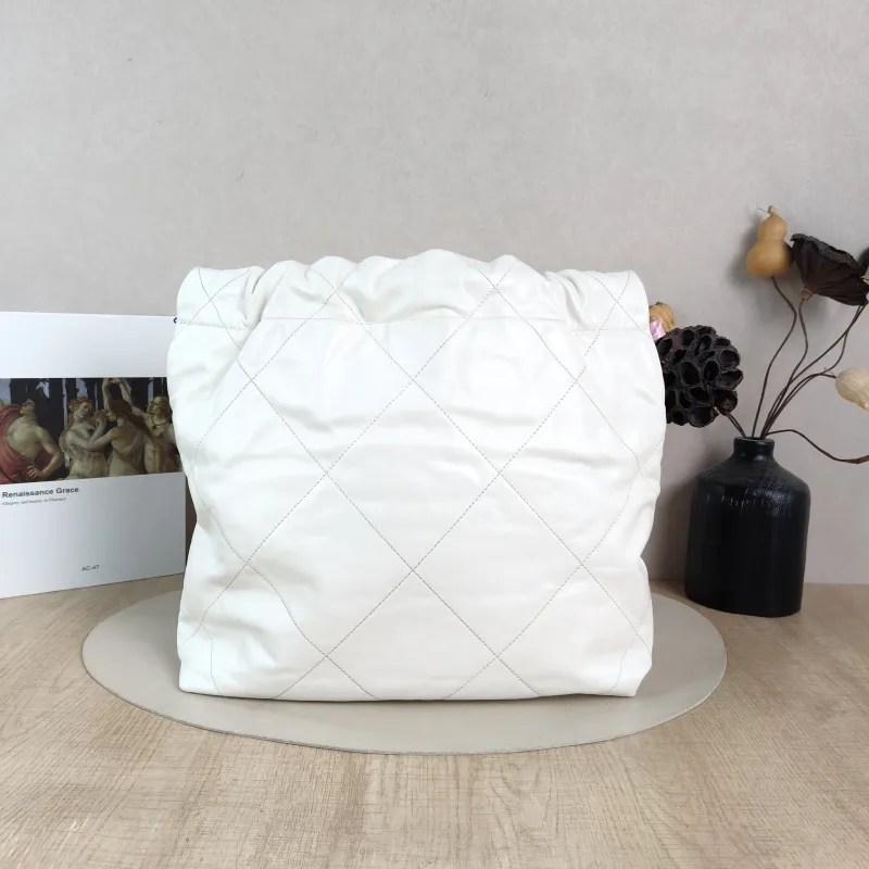 Chanel Shoulder Bag 22Bag White CC alfskin Small 35 × 7 × 37 cm — cover view 2 of 5