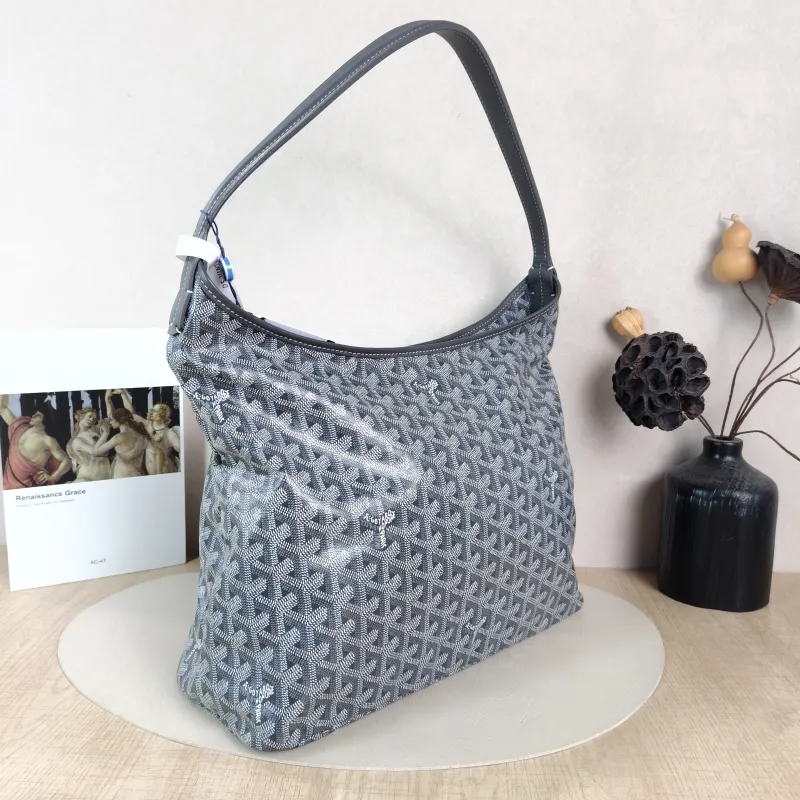 GOYARD Shoulder Bag Boheme Hobo​ Grey ine Canvas Small 43 × 14 × 27 cm — cover view 3 of 6
