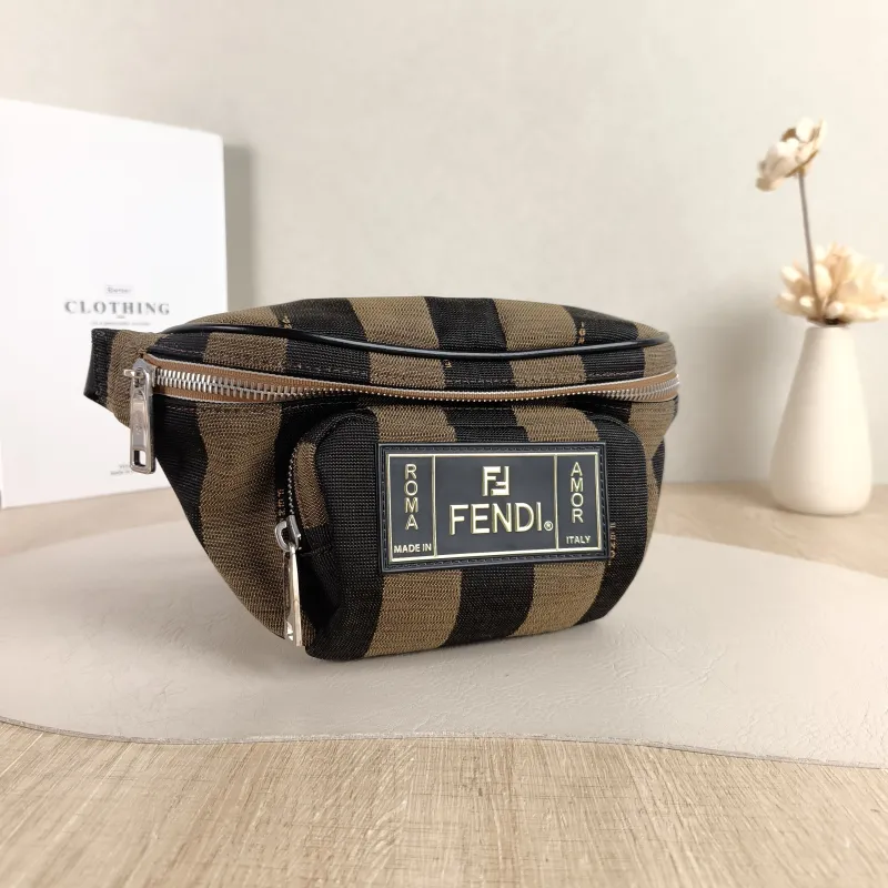 FENDI Belt Bag Belt Bag Monogram Canvas One Size 27 × 5.5 × 13 cm — cover view 5 of 5