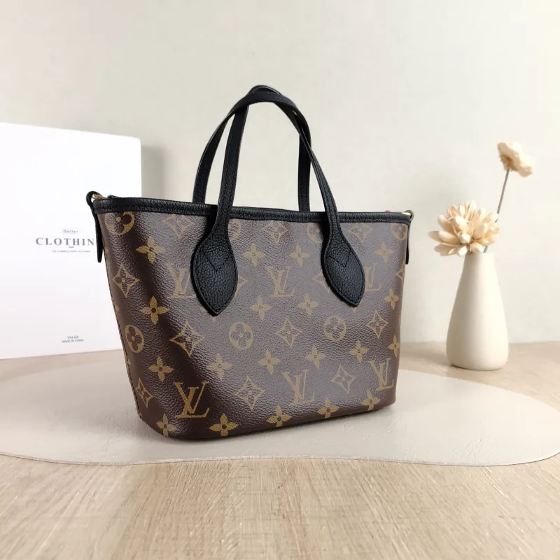 Louis Vuitton Crossbody Bag NEVERFULL INSIDE OUT BB Black PVC · Calfskin BB 26.5 × 11 × 16.5 cm — cover view 3 of 5