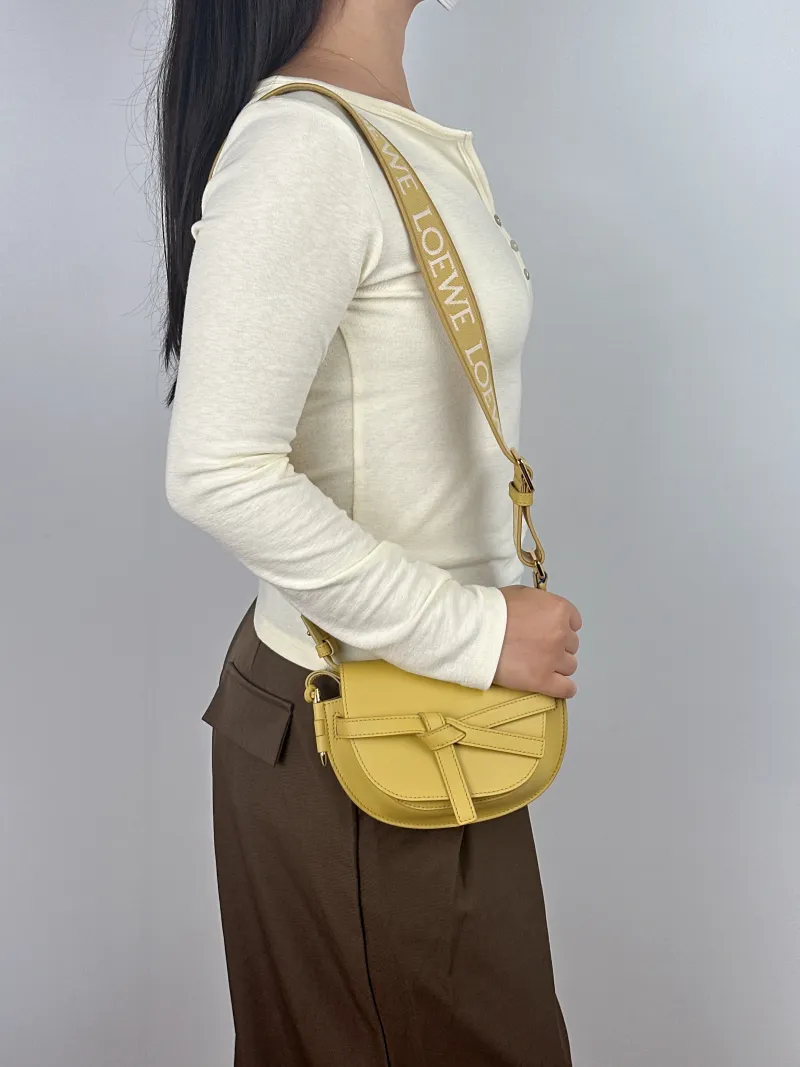 LOEWE Crossbody Bag Gate Dual Calfskin Mini 21 × 9.5 × 12.5 cm — on-model view 2 of 2