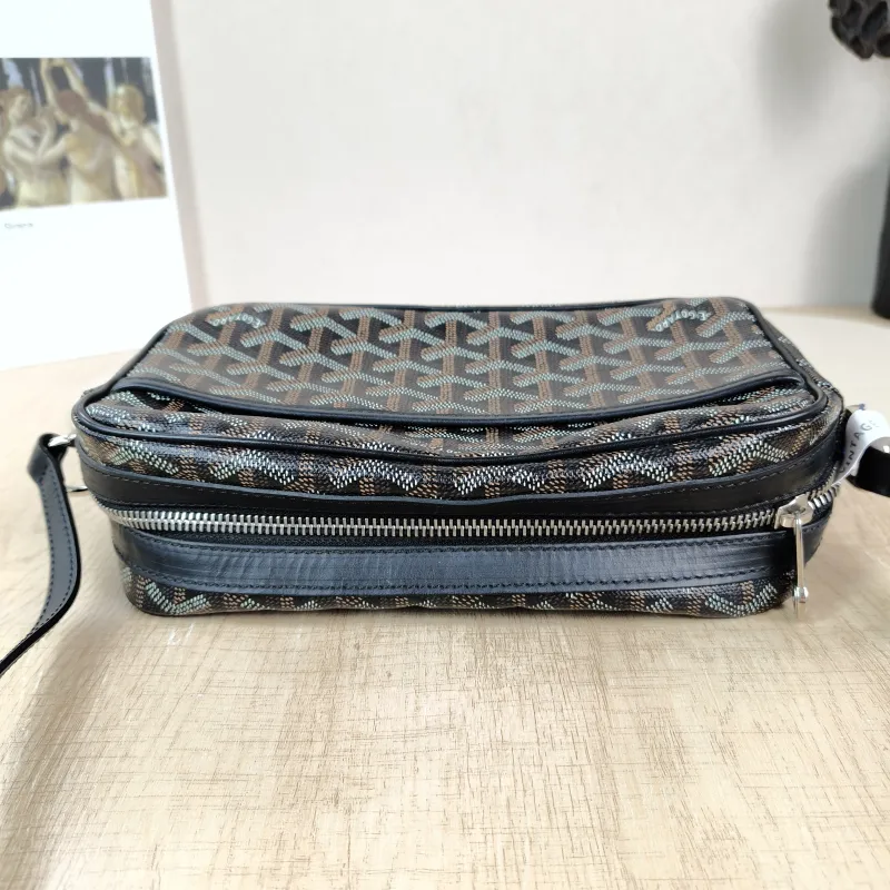 GOYARD Crossbody Bag Black PVC Small 22 × 6.5 × 13 cm — detail view 11 of 12