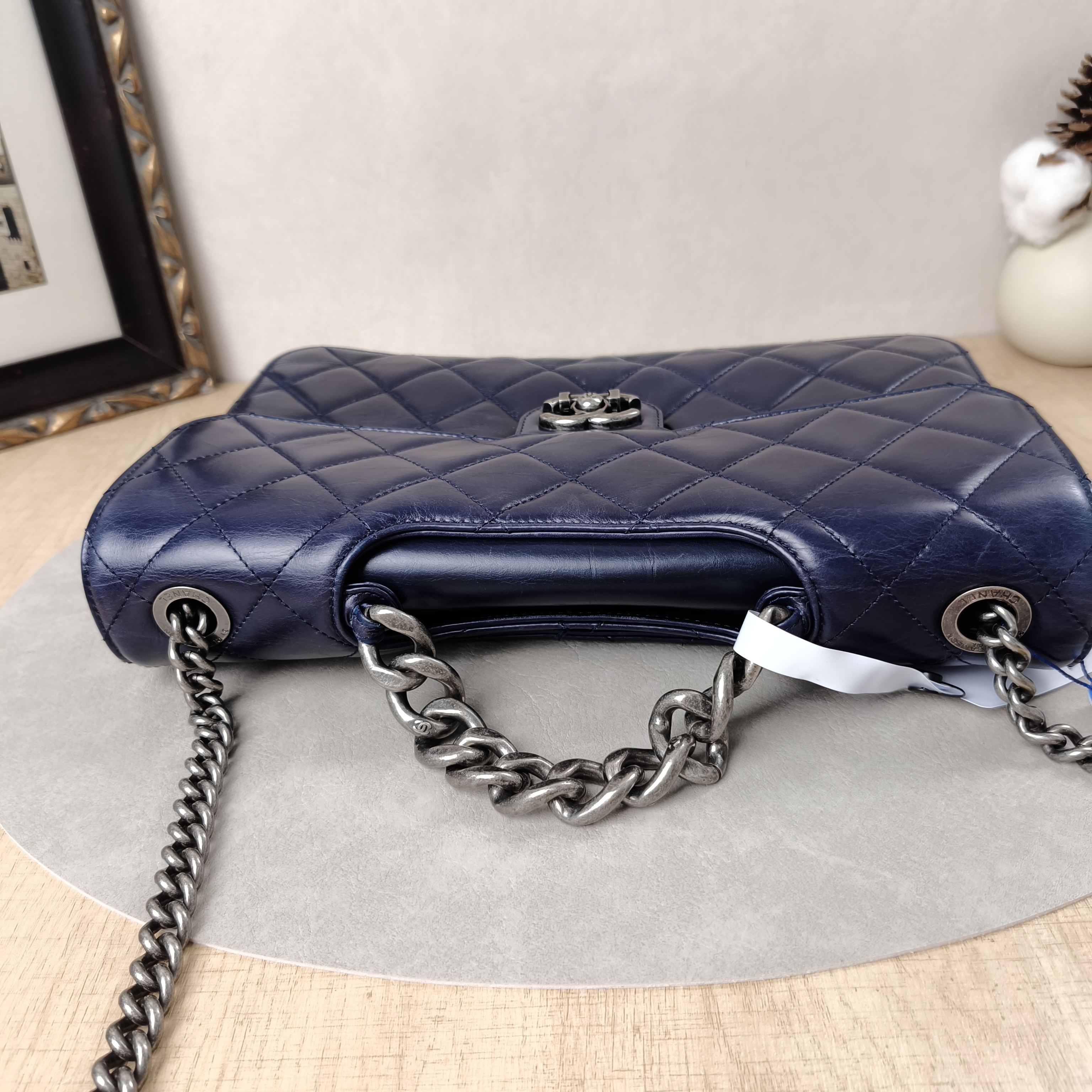 Chanel Crossbody Bagcf Collection Crossbody Bag Blue Calfskin Large30.5 × 5 × 20 cm — cover view 2 of 11