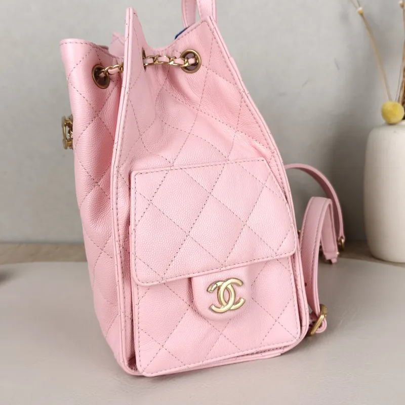 Chanel Backpack25bag Backpack Pink Grained Calfskin Medium23 × 14 × 23 cm — detail view 8 of 12