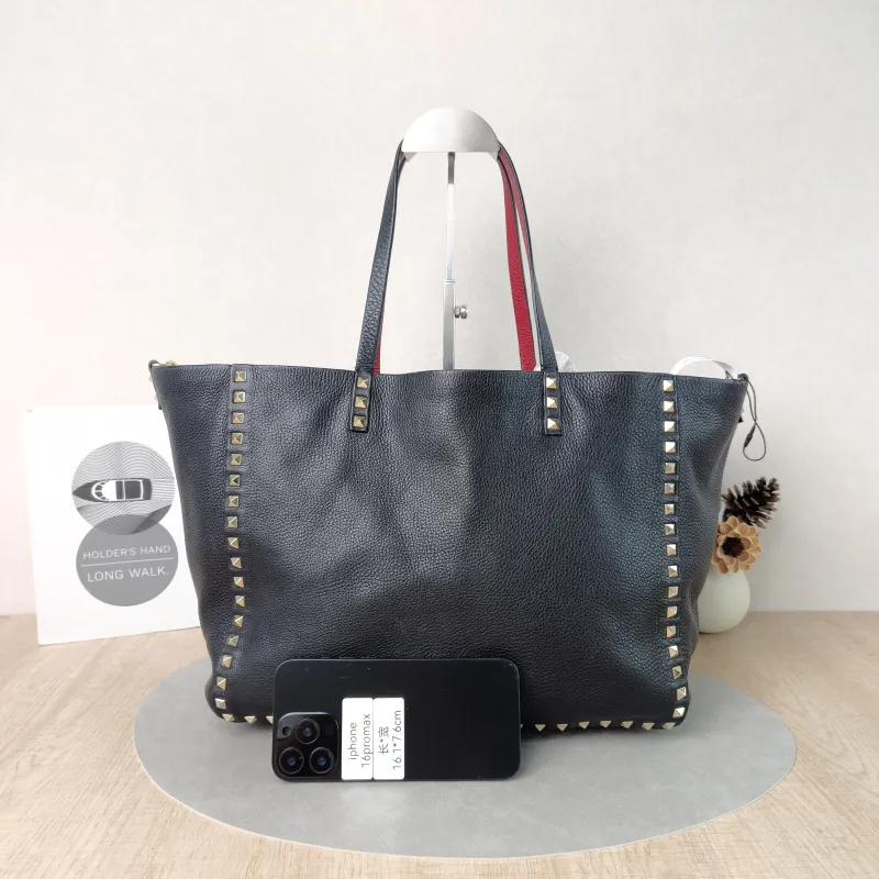 Valentino Top Handle Bag Shoulder Bag Black Calfskin One Size33 × 12 × 26 cm — cover view 5 of 5