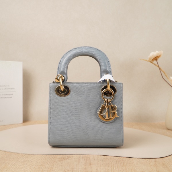 DIOR Lady Lady Dior Bag mini Blue · Shoulder Strap · 17 × 7 × 15 cm