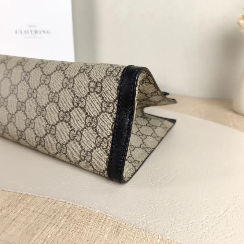 GUCCI Shoulder Bag Padlock Tote Black Monogram PVC Medium 26 × 10 × 18 cm — detail view 1 of 11