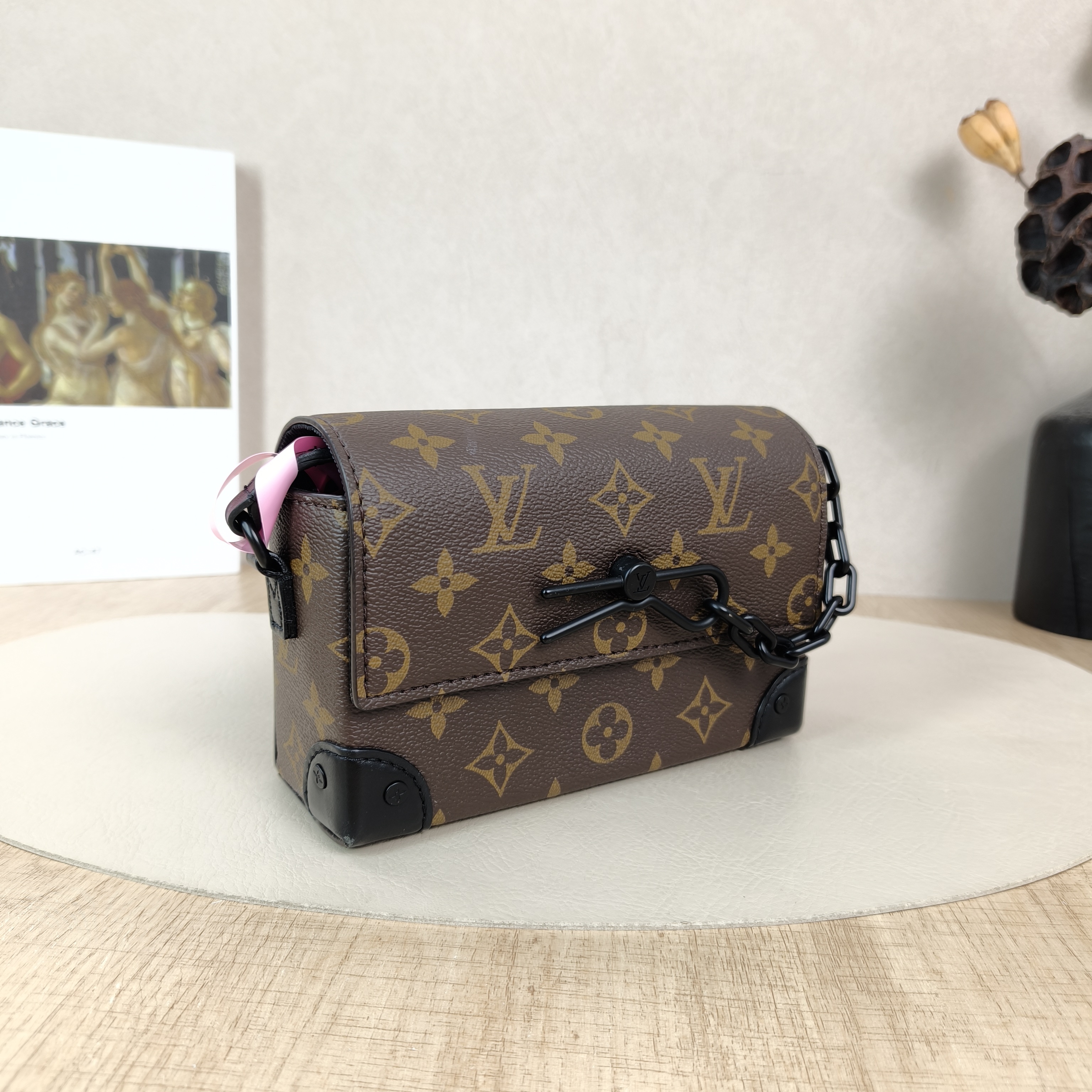 Louis Vuitton Crossbody Bag Steamer Box Black PVC · Calfskinmini18 × 6.5 × 11 cm — cover view 5 of 5