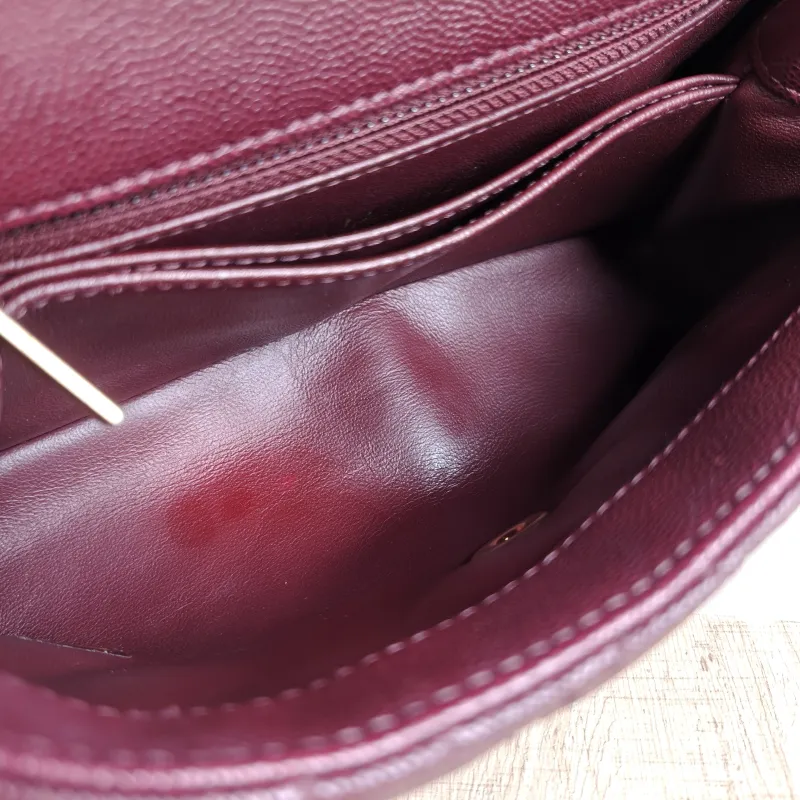 Chanel Crossbody Bag Coco Handle​Burgundy Calfskin Small24 × 10 × 14 cm — detail view 2 of 11