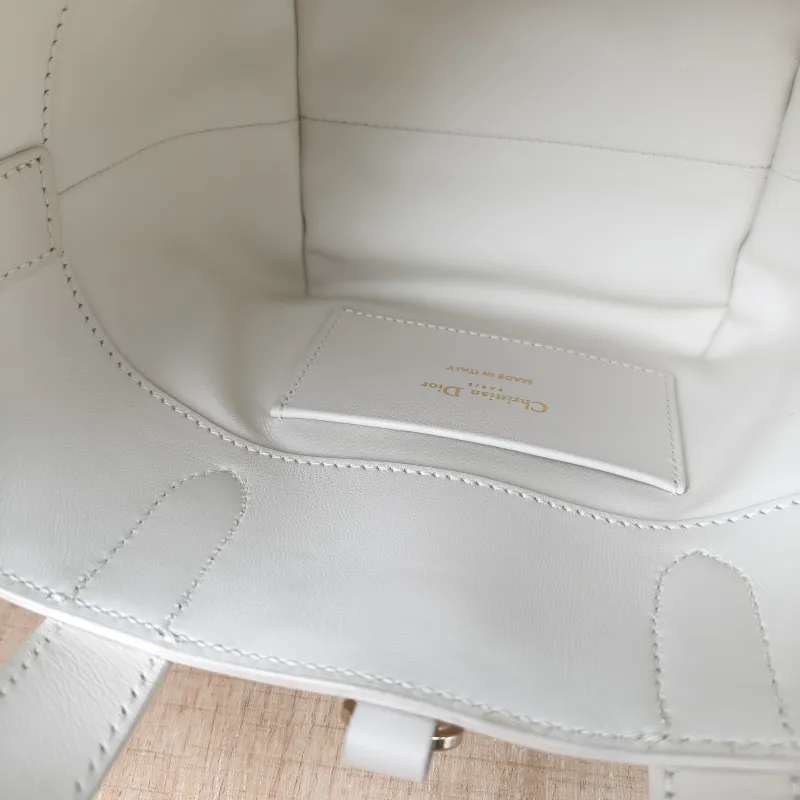 DIOR Shoulder Bag TOUJOURS Edition White Calfskin Mini 13 × 12 × 15 cm — detail view 2 of 11