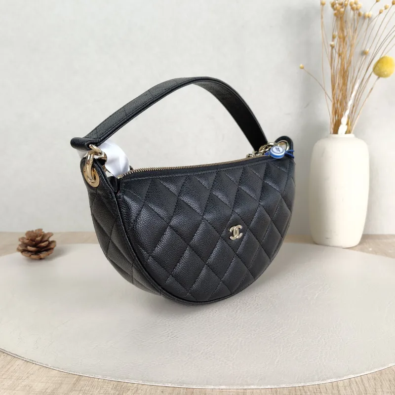 Chanel Crossbody Bag Top Handle Crossbody Bag Black Grained Calfskin 22 × 5.5 × 12 cm — cover view 2 of 5