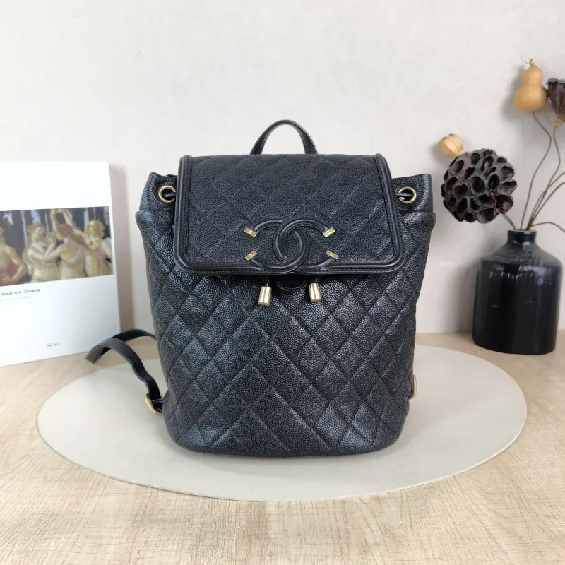Chanel Backpack vanity case Backpack Black Calfskin One Size 22 × 13 × 25 cm 26