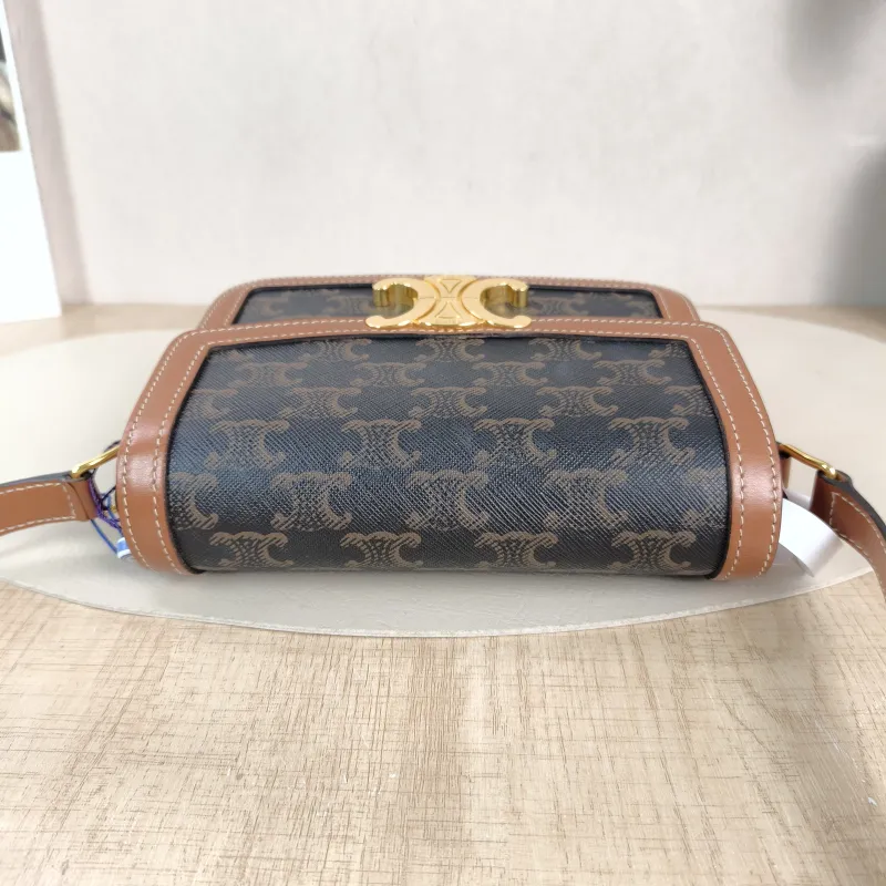 CELINE Crossbody Bag Teen Triomphe Monogram PVC Small 18.5 × 7 × 13.5 cm — detail view 5 of 11