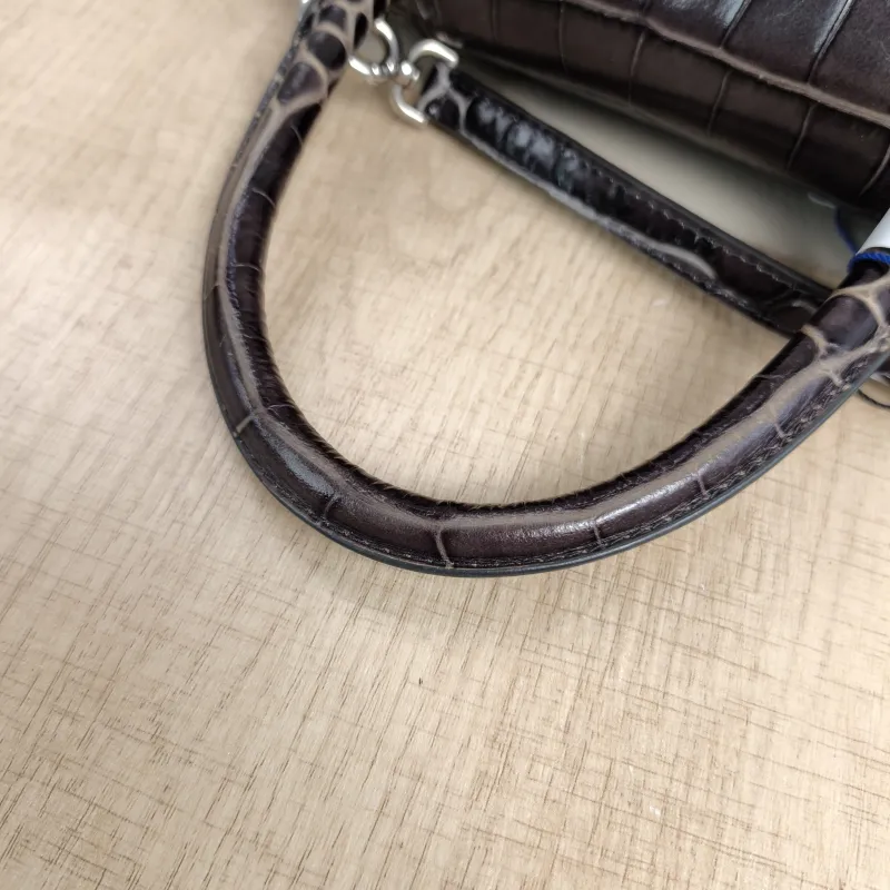 BALENCIAGA Crossbody Bag Hourglass Hourglass Bag Green Calfskin Small23 × 10 × 14 cm — detail view 6 of 14