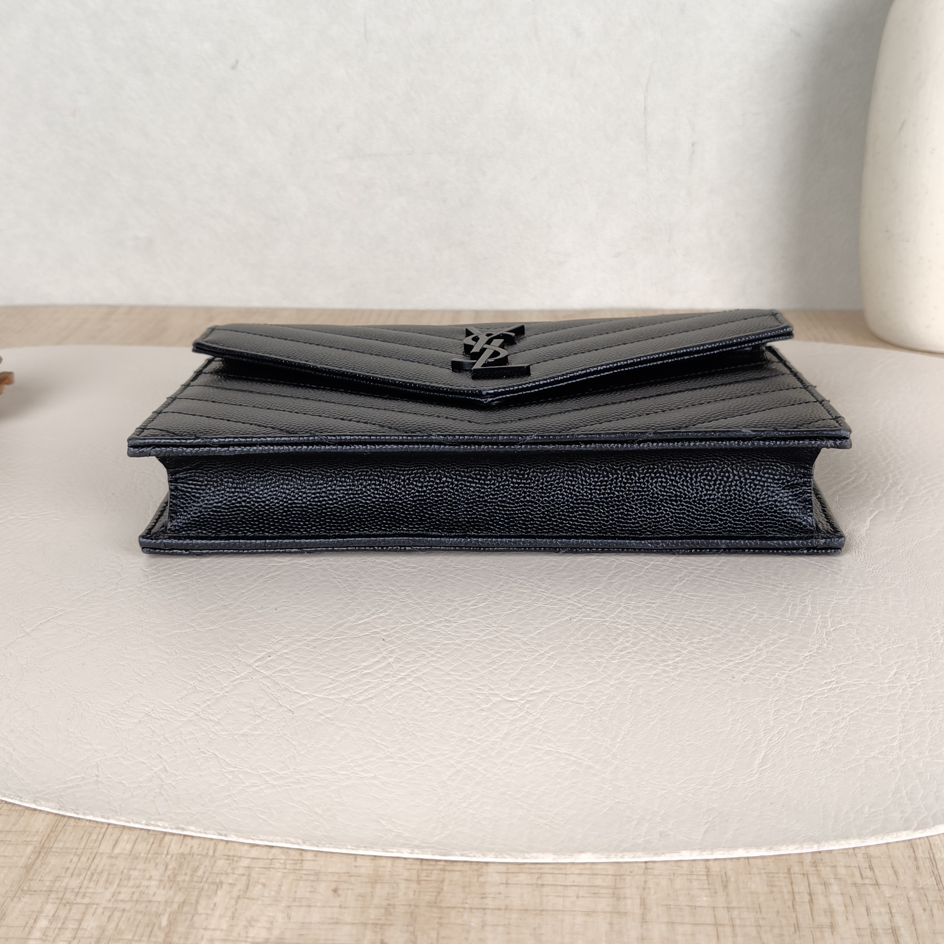 SAINT LAURENT Crossbody Bag CASSANDRE ENVELOPE Black Calfskin One Size19 × 3.5 × 12.5 cm — cover view 4 of 5