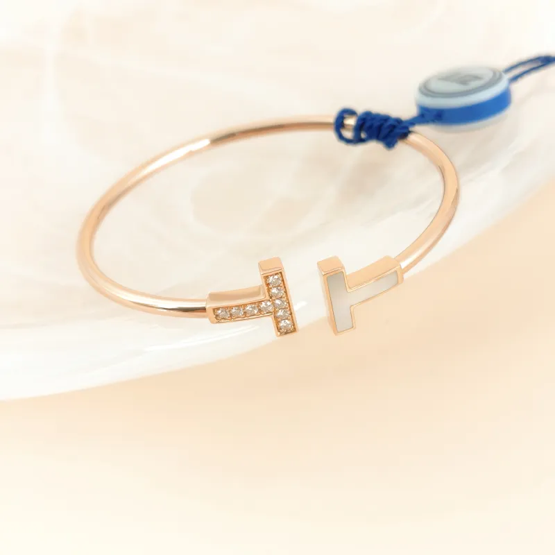 Tiffany&Co. Bangle T Collection T Bangle Diamond18KR ose Gold One Size 14.7cm — cover view 2 of 7