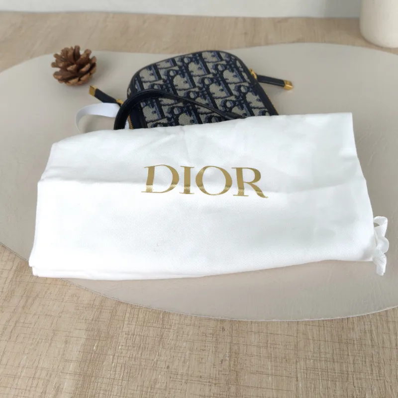 DIOR Top Handle Bag Blue Canvas One Size 10.5 × 2.5 × 18 cm — detail view 2 of 10