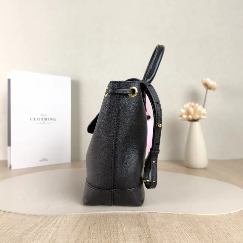 Louis Vuitton Backpack Lockme Backpack Black Gold-Tone Hardware Calfskin Mini 16 × 10 × 19.5 cm — detail view 1 of 9
