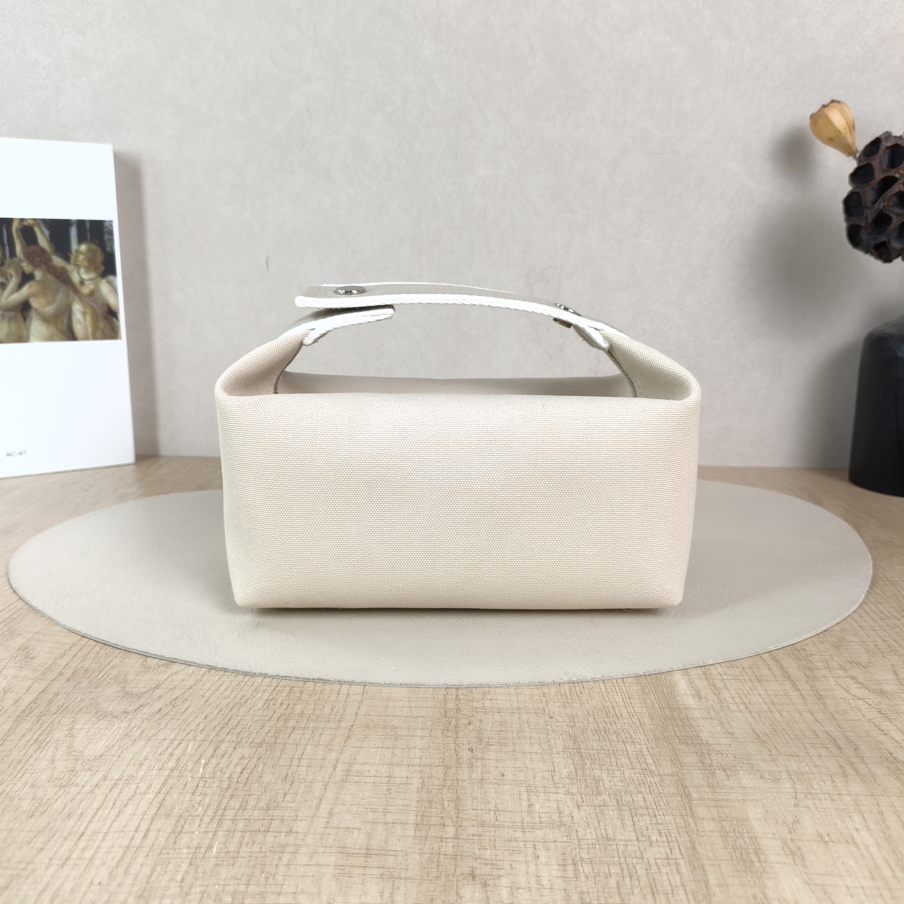 Hermès Top Handle Bagbride-a-brac White Canvas Small21 × 12 × 27 cm — cover view 3 of 5