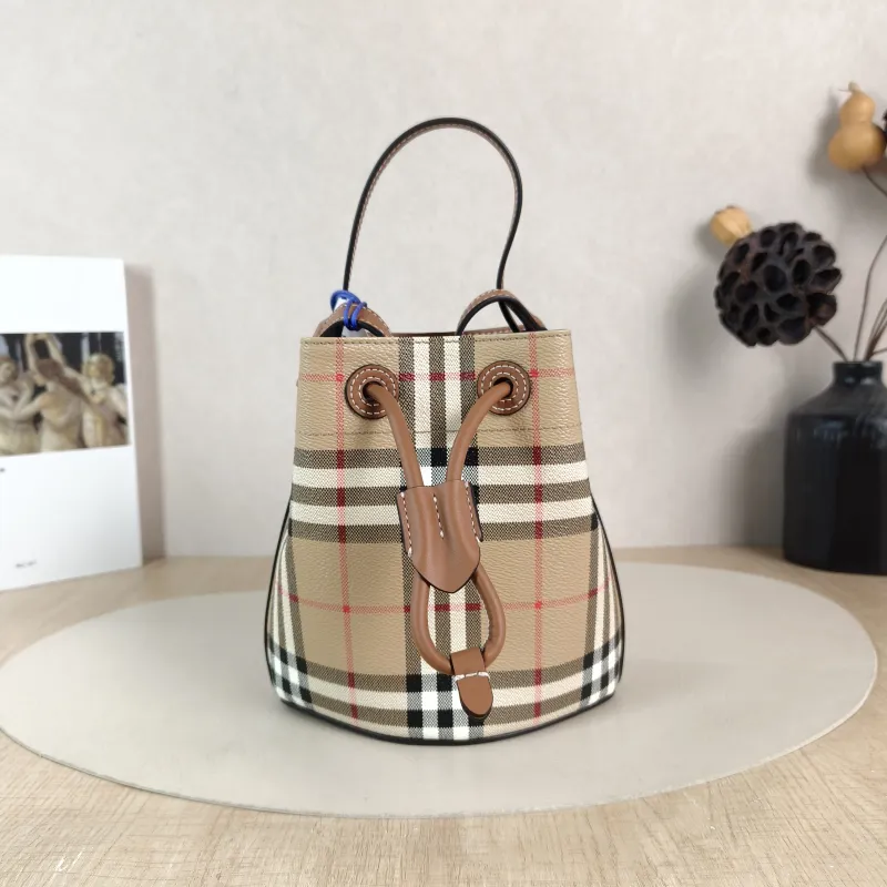 BURBERRY Crossbody Bag Bucket Bag Monogram PVC One Size 17 × 11 × 18 cm