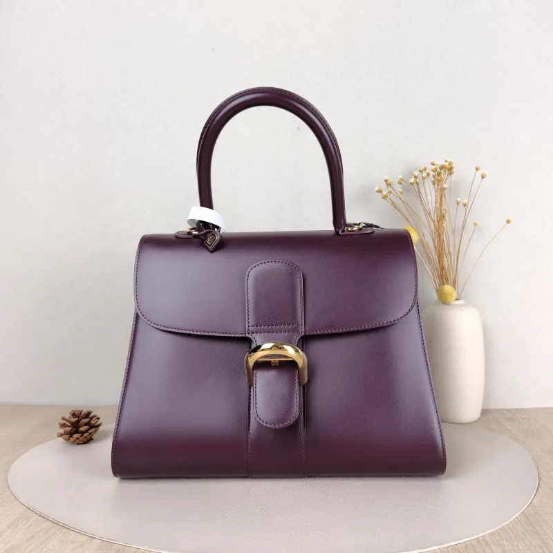 DELVAUX Top Handle Bag Brillant Calfskin Medium 29 × 15 × 22 cm