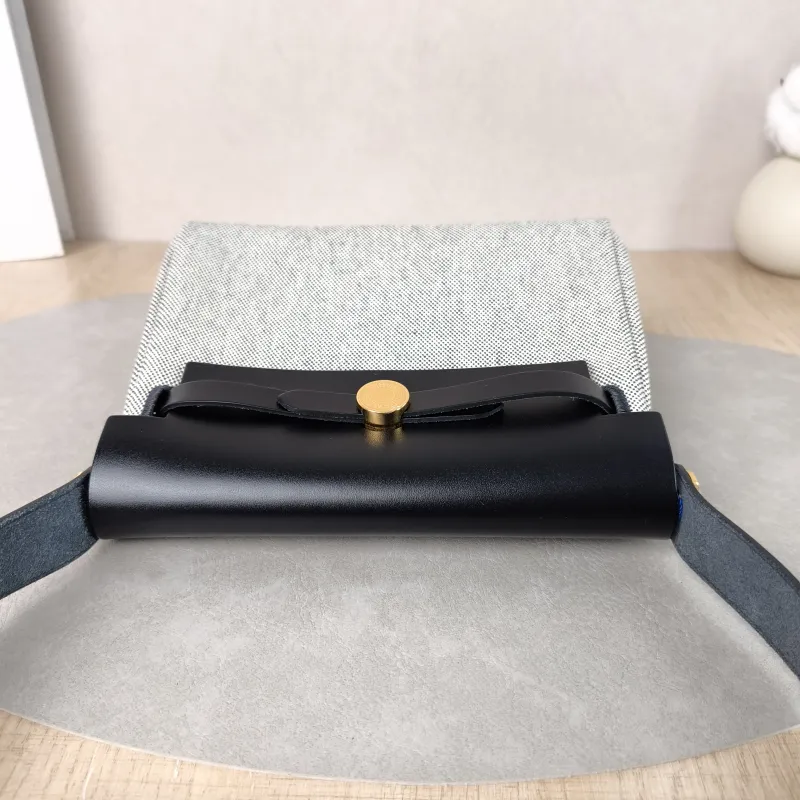 Hermès Crossbody Bag Herbag Zip 20Black Beige Canvas mini20.5 × 7 × 16.5 cm — detail view 5 of 13